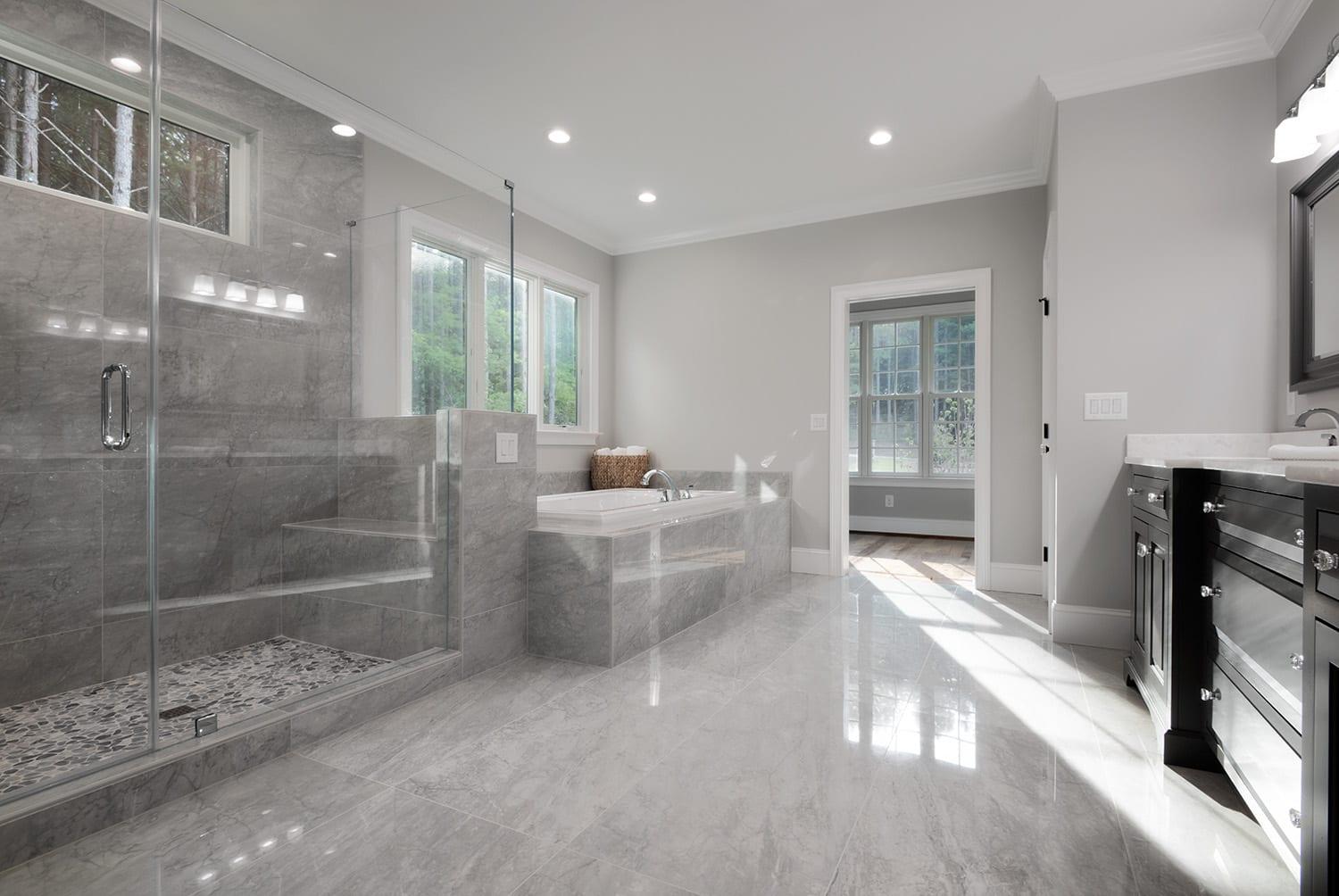 Custom bathroom designed and built by JCM